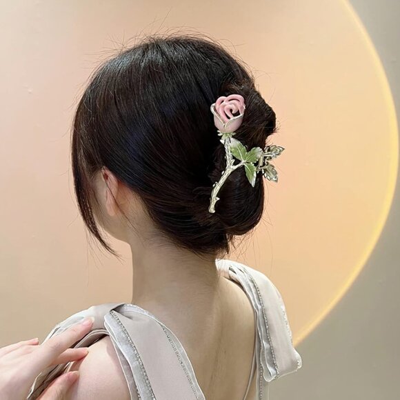 Rose Luxe Large Hair Clip Claw - Picture 3 of 4